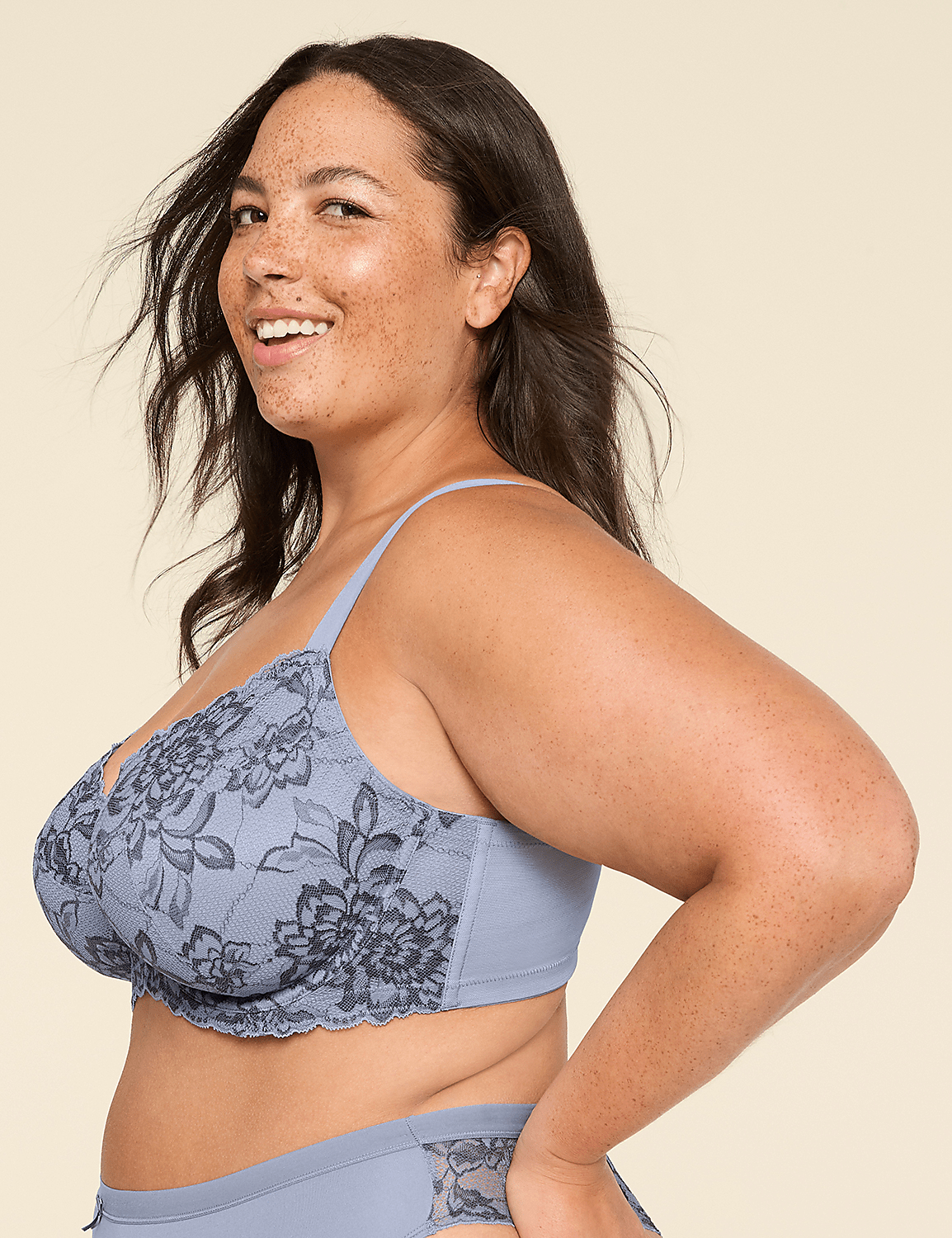 Unlined Balconette Bra with Lace Product Image 3
