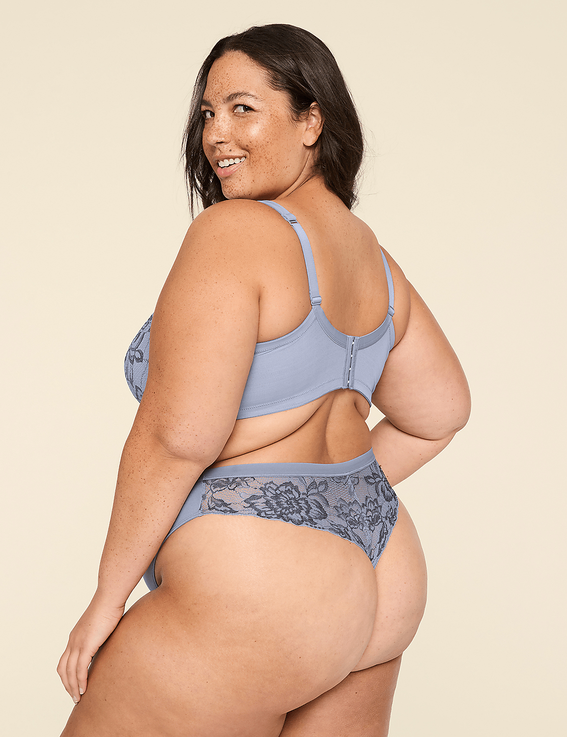 Unlined Balconette Bra with Lace Product Image 2