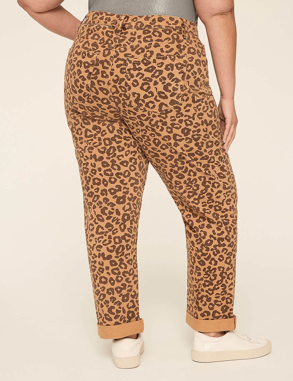 Boyfriend Fit Printed Leopard Jean Product Image 2