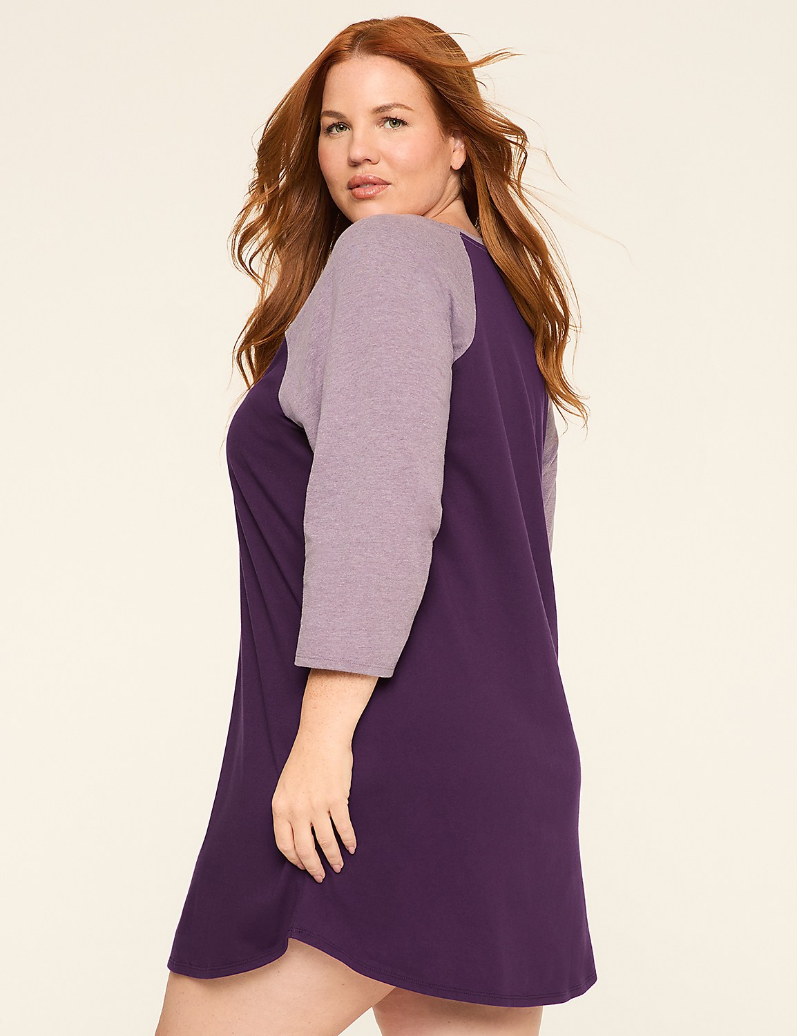 Comfy Cotton 3/4-Sleeve Sleepshirt Product Image 2