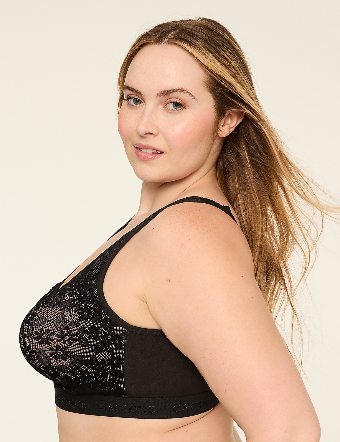 Cotton Unlined Full Coverage No-Wire Bra With Lace Product Image 3