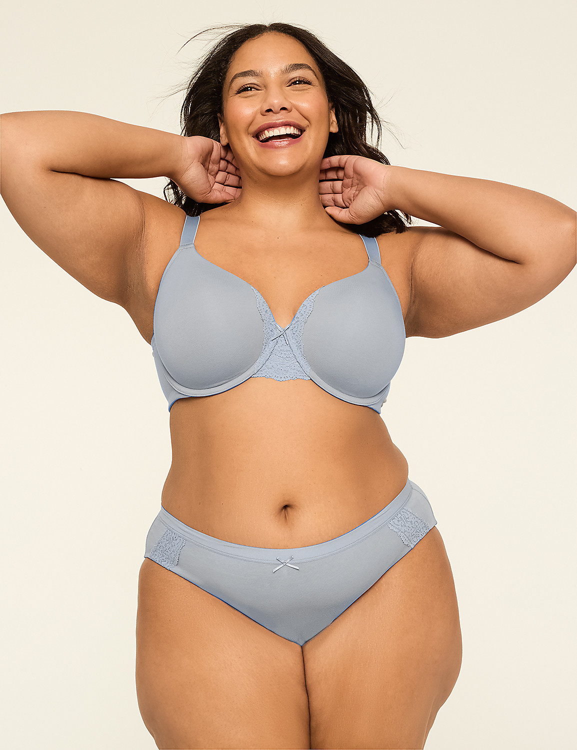 Cotton Lightly Lined T-Shirt Bra With Lace Product Image 4