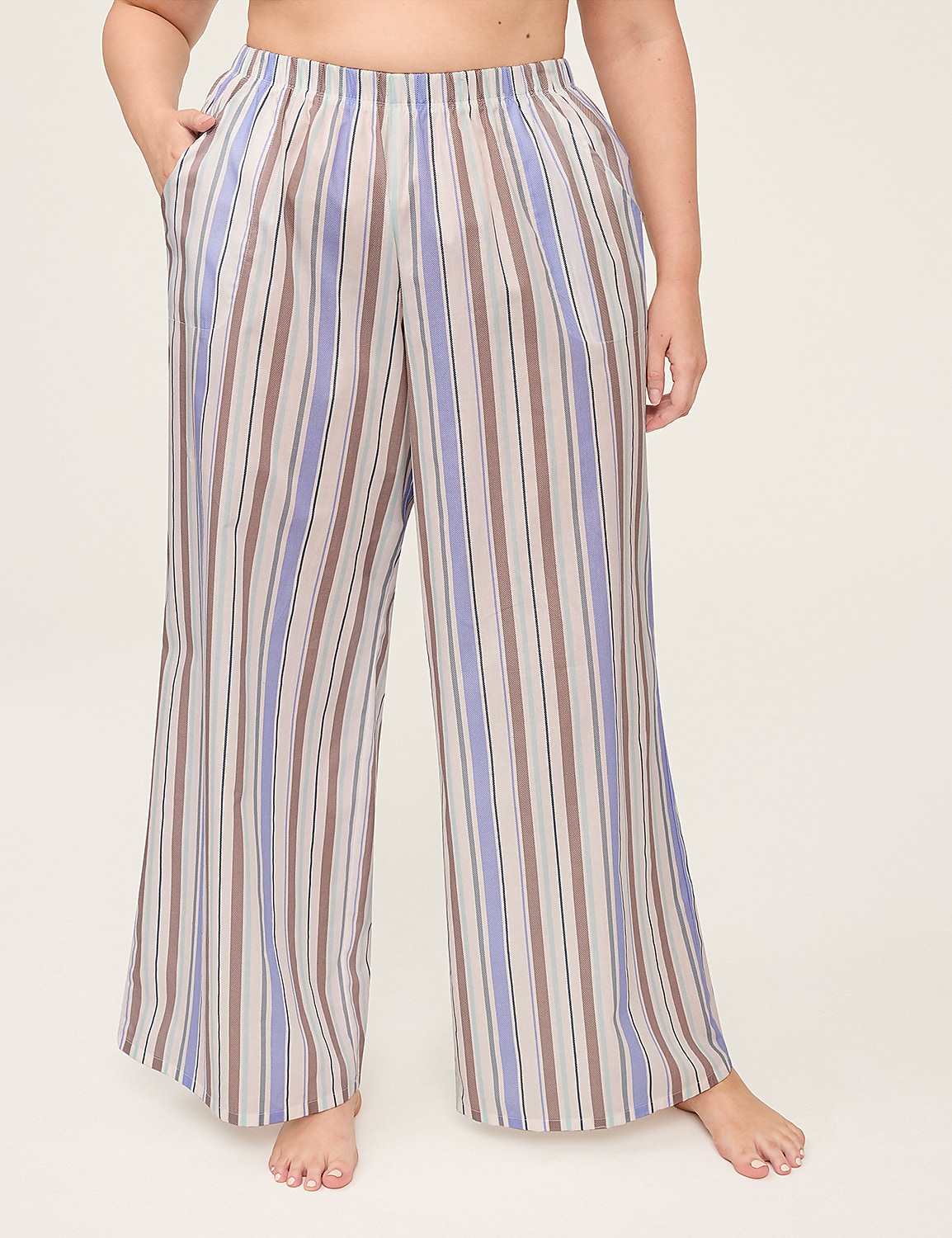 Woven Poplin Wide Leg Pant Product Image 1