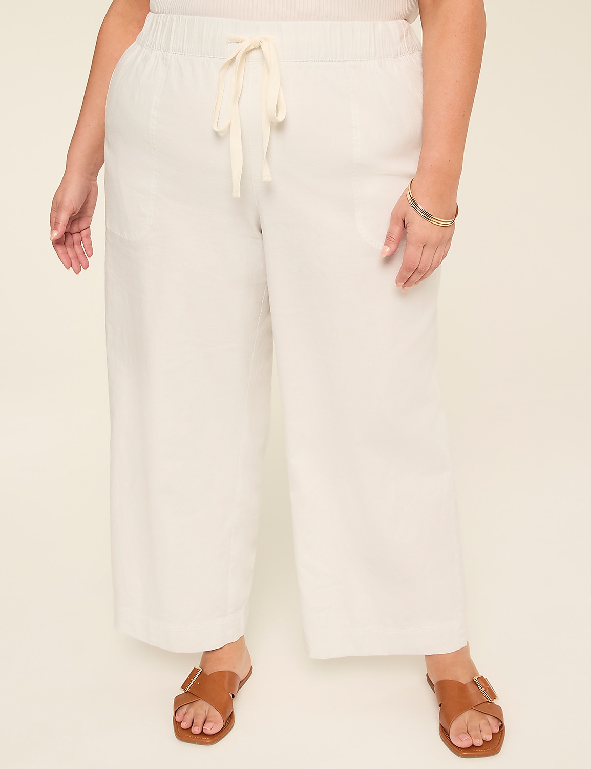 Softest Linen-Blend Wide Leg Pant Product Image 1