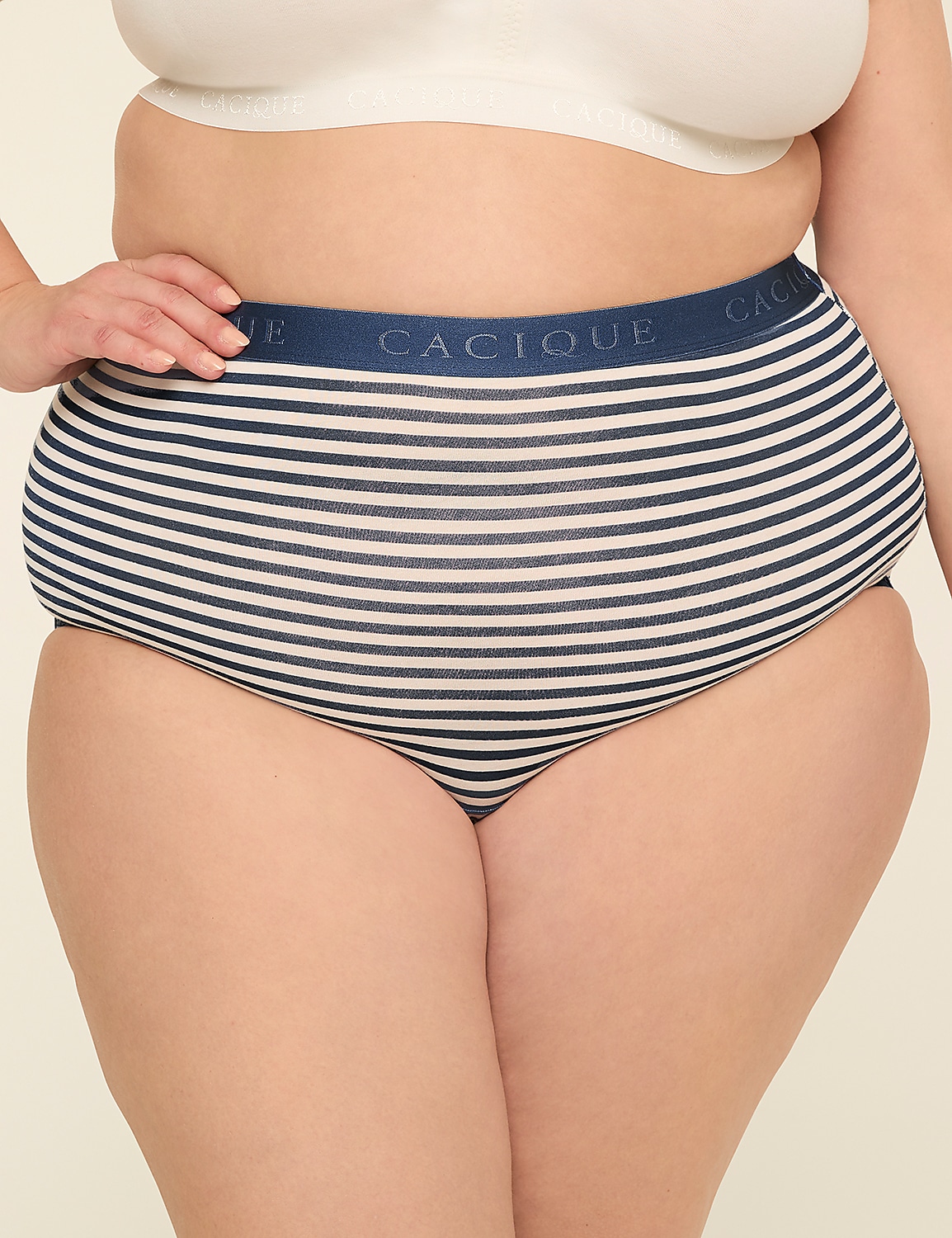 Cotton Logo Shine Band High Waist B | LaneBryant