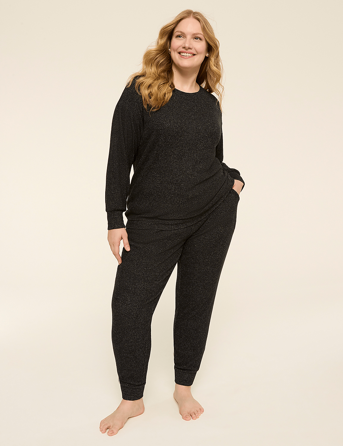 Brushed Hacci Rib Top Product Image 1