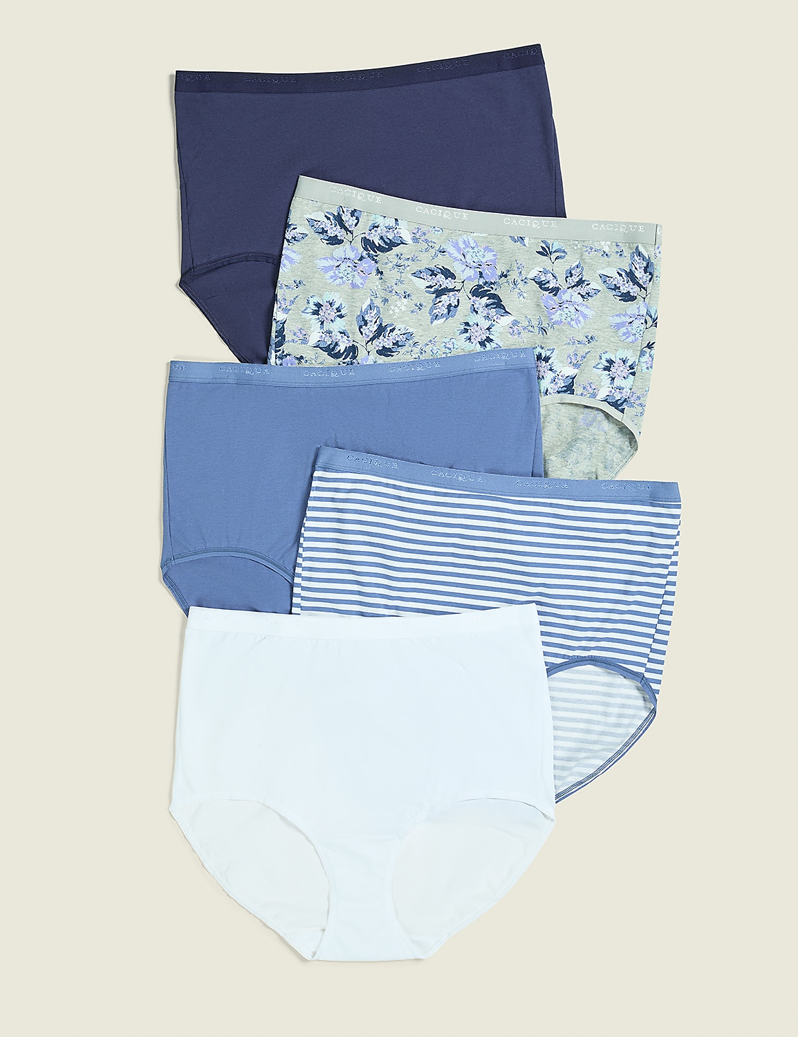 Cotton High-Waist Brief Panty - 5-Pack Product Image 1