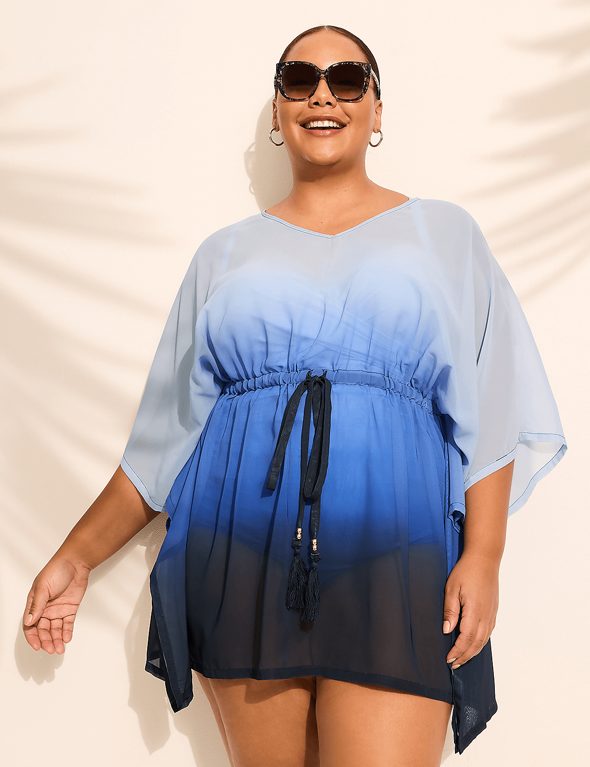 Ombre Chiffon Dolman Cover-Up Product Image 1