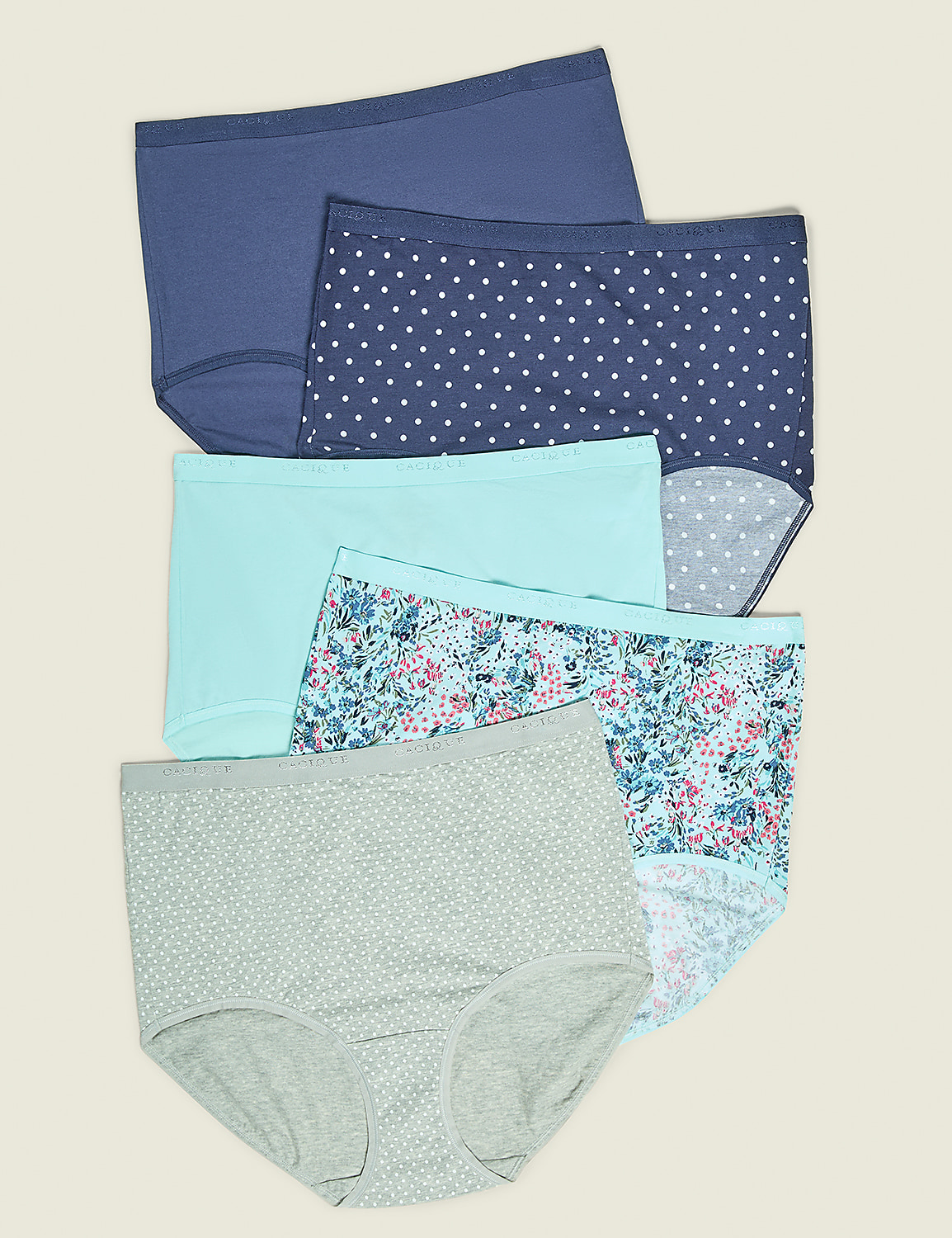 Cotton High-Waist Brief Panty - 5-Pack Product Image 1