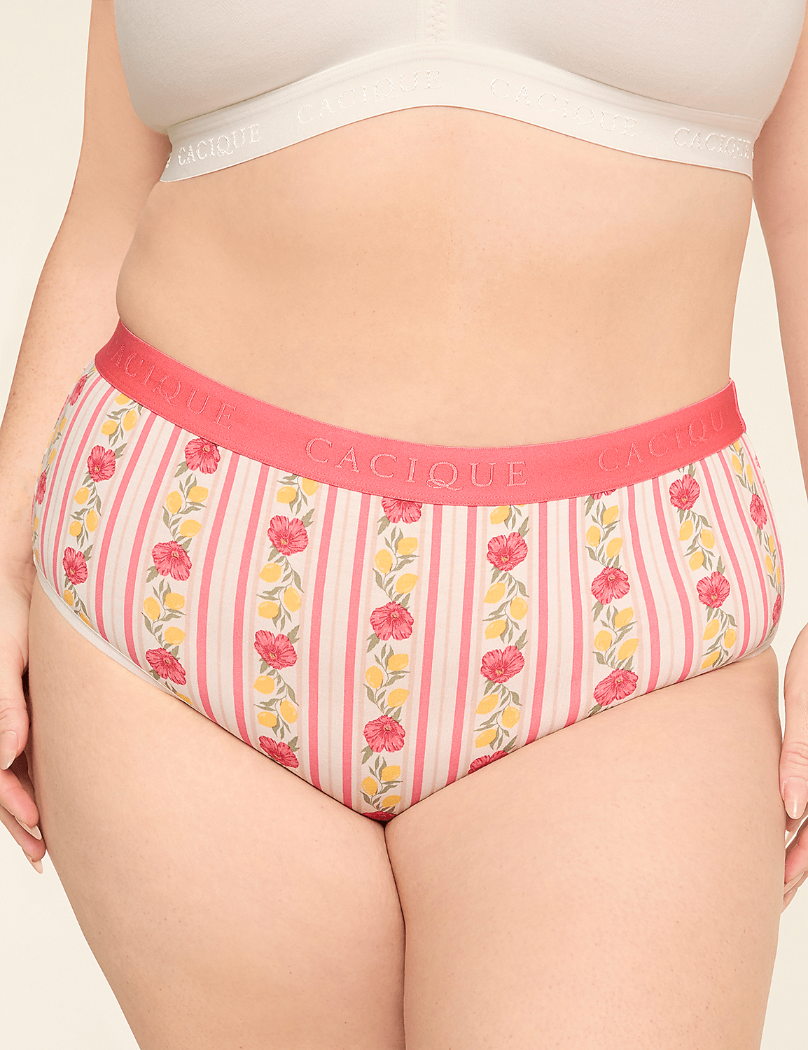 Cotton High-Leg Brief Panty With Wide Waistband Product Image 1