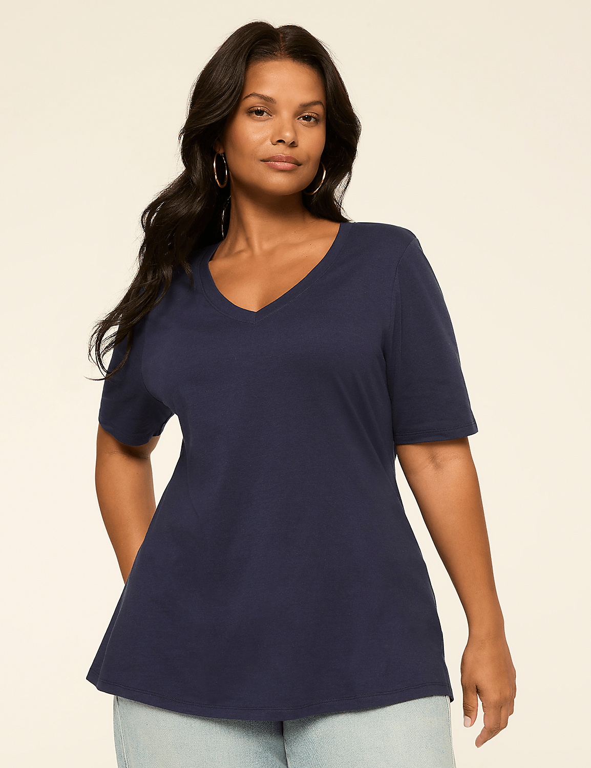 Perfect Sleeve V-Neck Tee Product Image 1