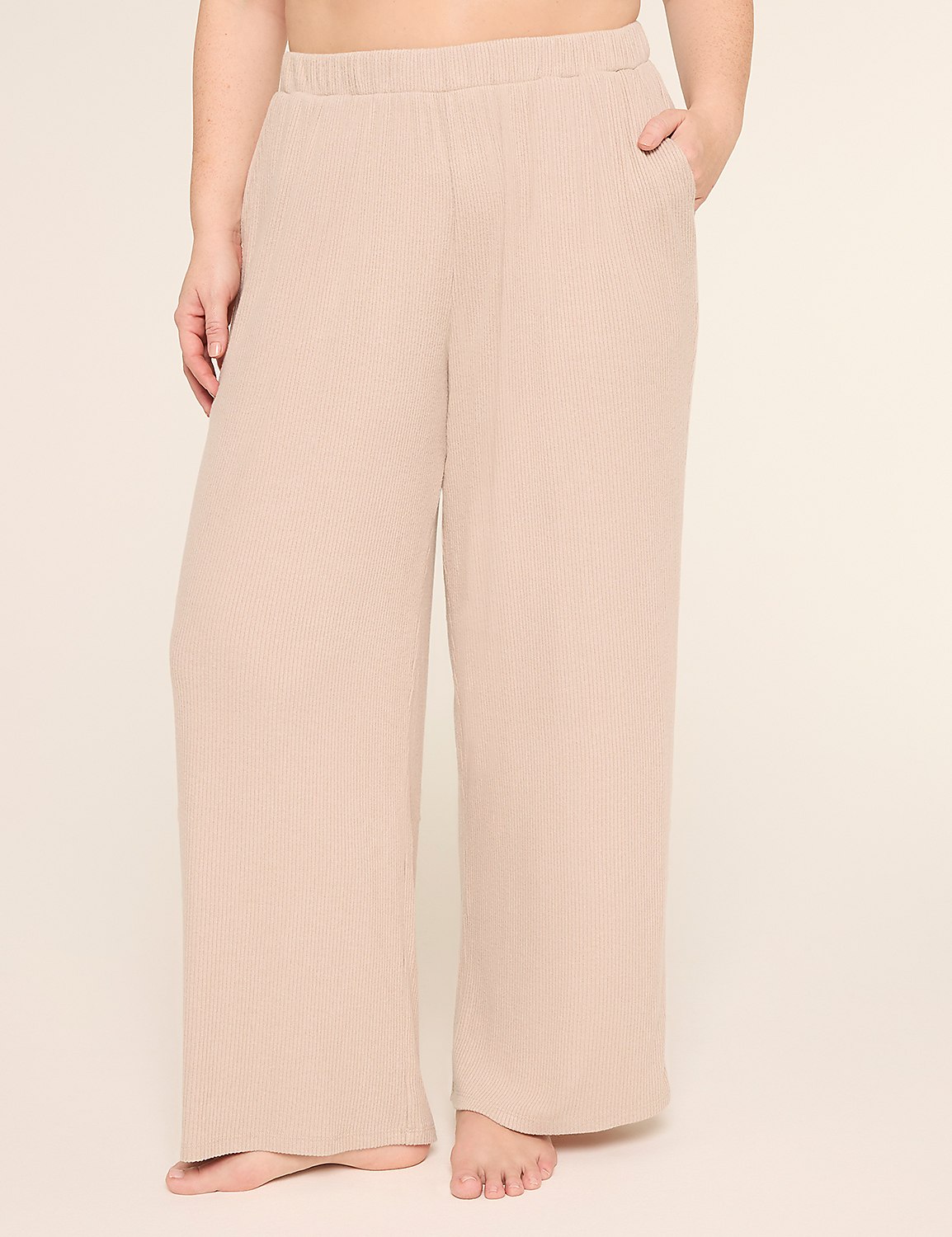 Brushed Rib Wide Leg Pant Product Image 1