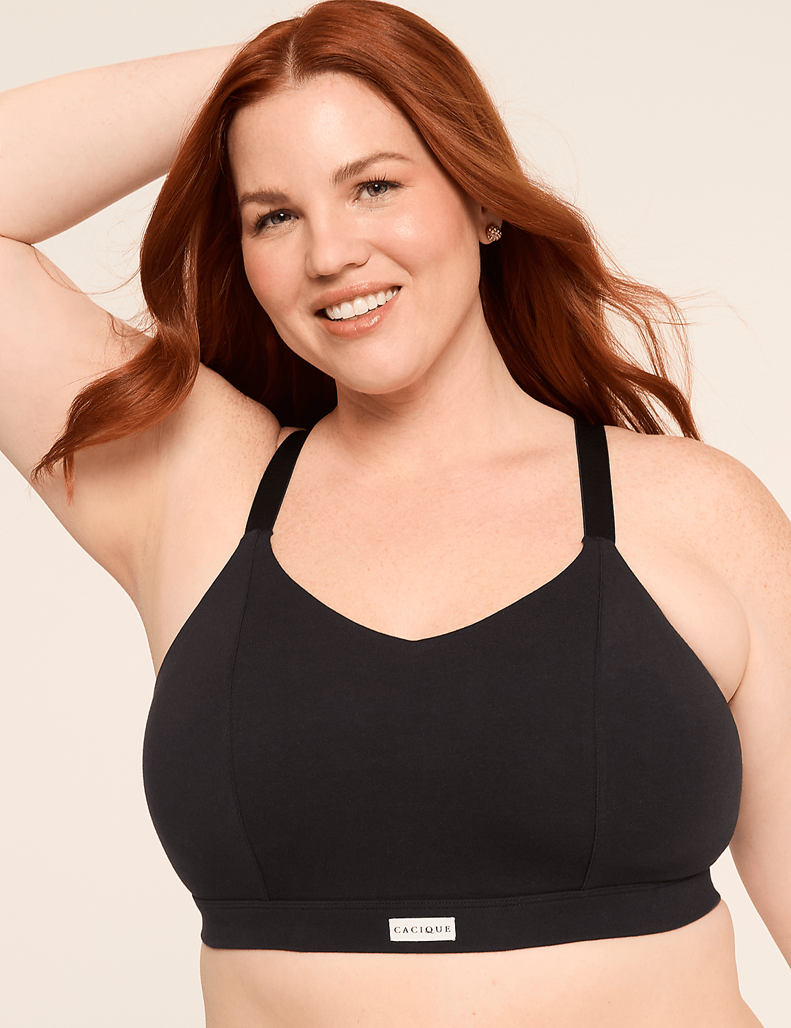 Cotton V-Neck Bralette Product Image 1