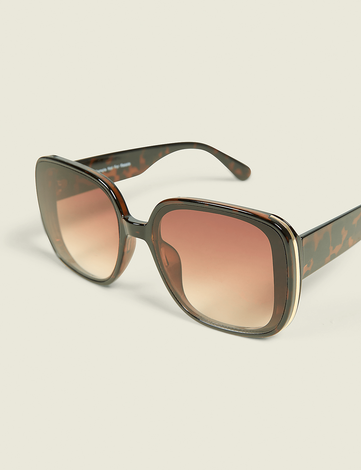 Tortoiseshell Print Square Sunglasses Product Image 1