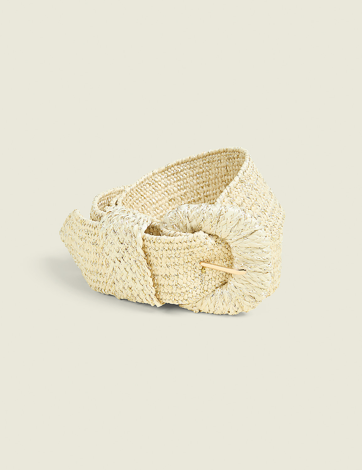 Multi-Wear Goldtone Raffia Belt Product Image 1