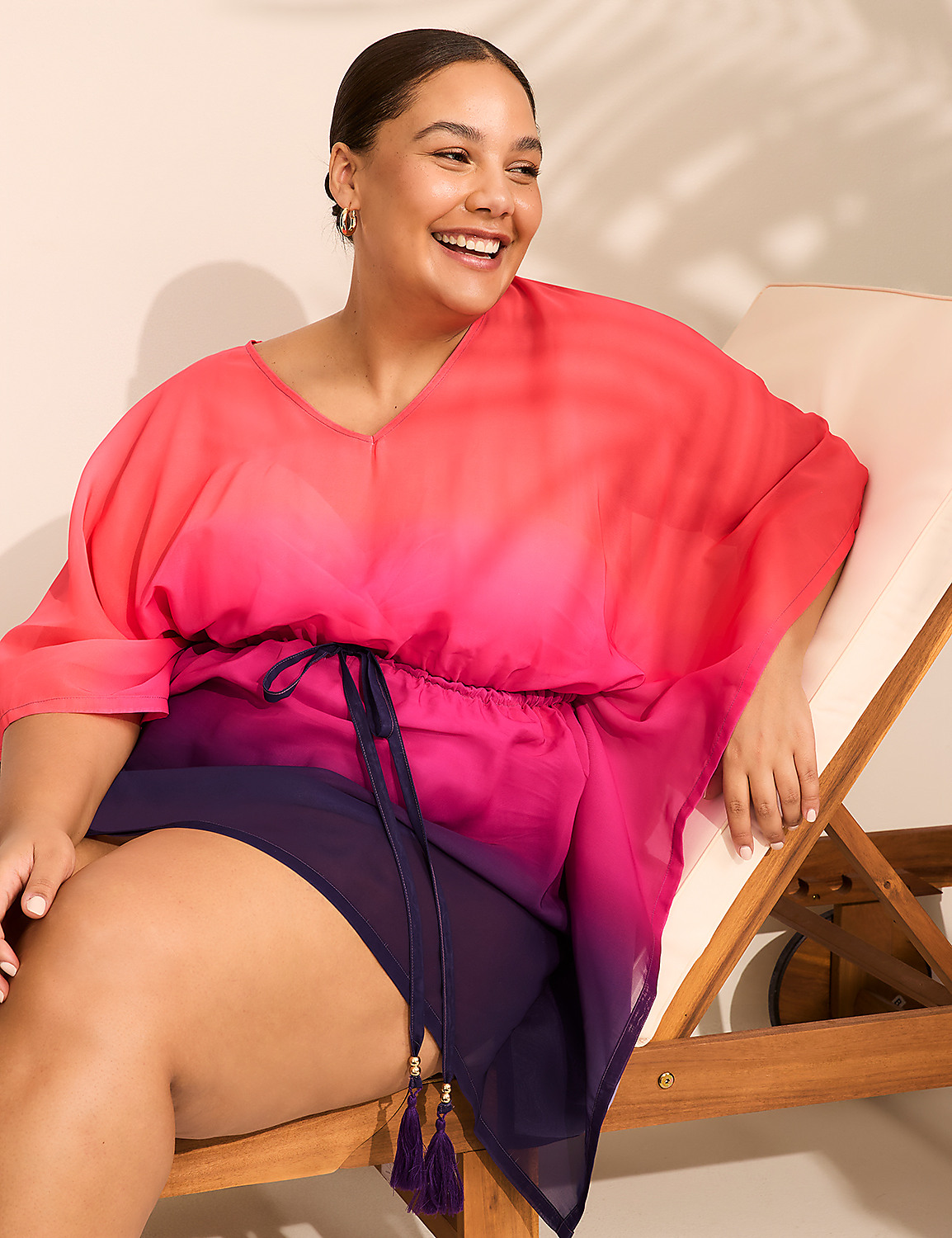 Ombre Chiffon Dolman Cover-Up Product Image 1