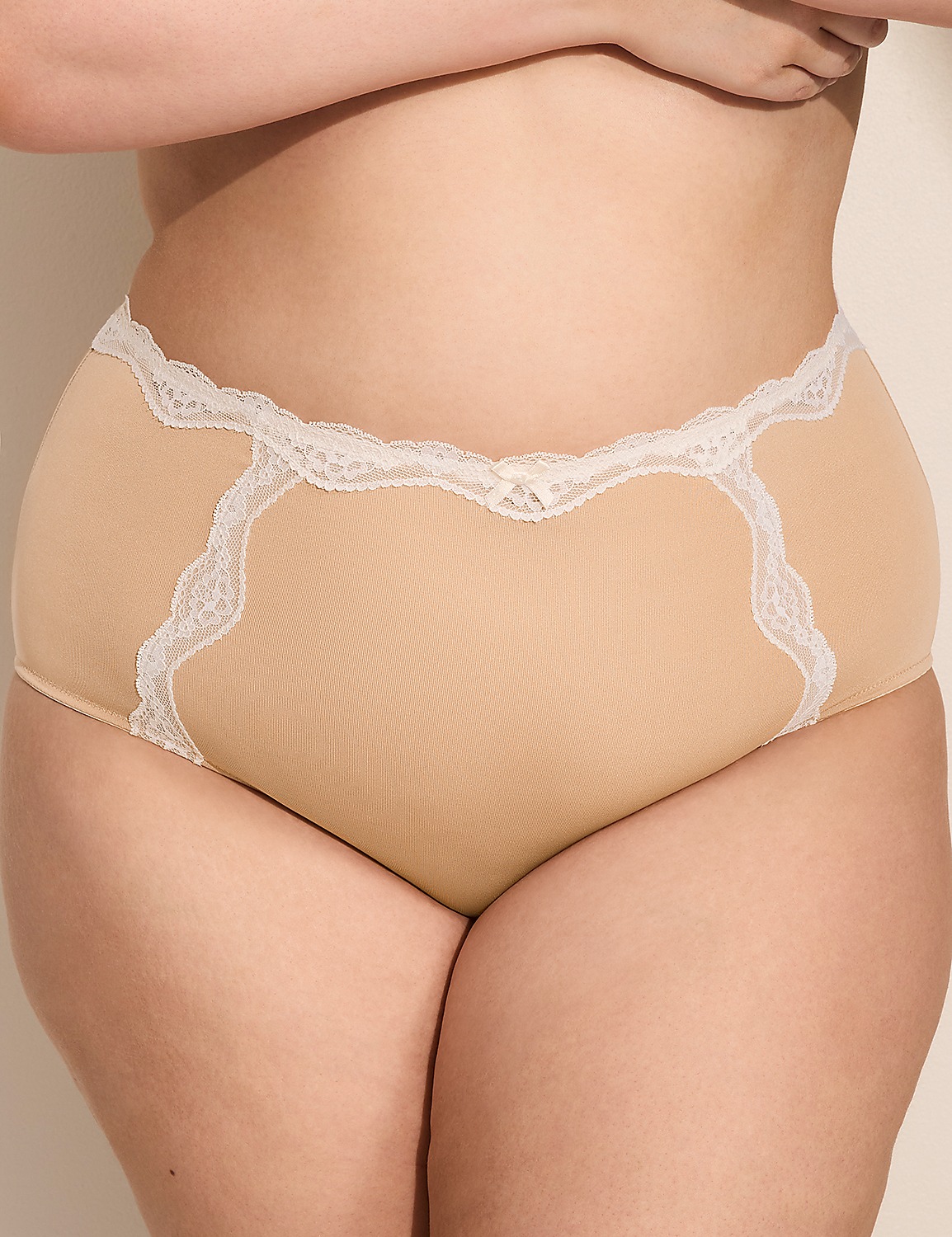 Lace-Trim Full Brief Panty Product Image 1