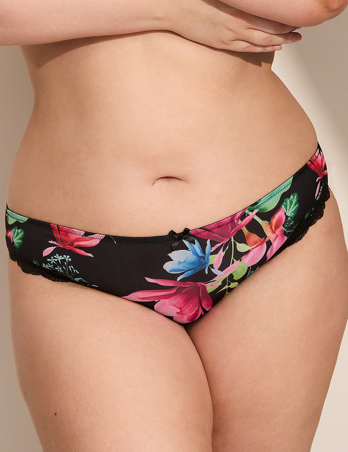 Lace-Trim Bikini Panty Product Image 1