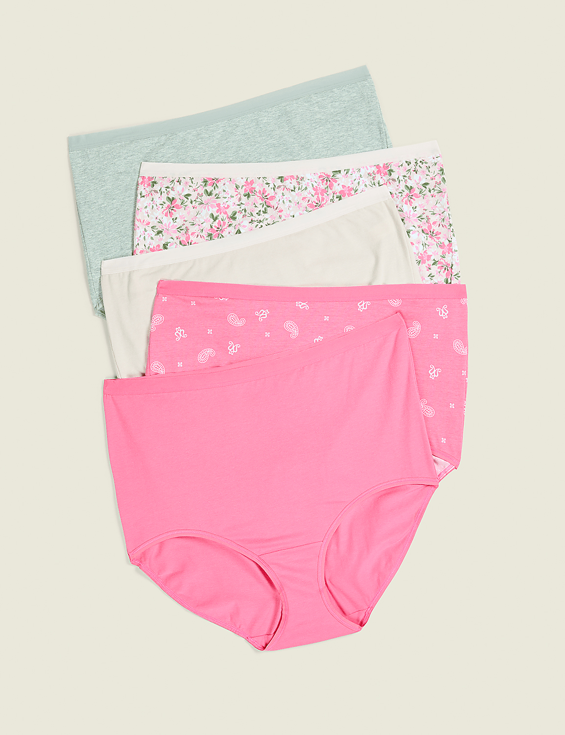 Cotton High-Waist Brief Panty - 5-Pack Product Image 1