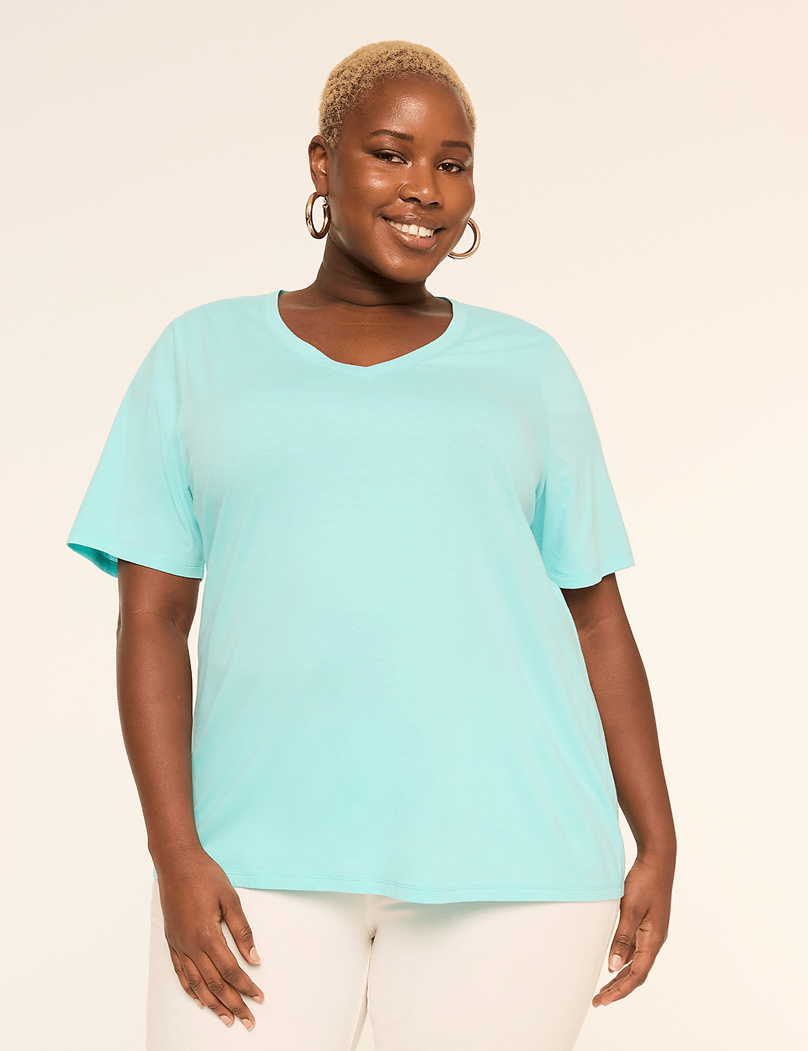 Perfect Sleeve V-Neck Tee Product Image 1