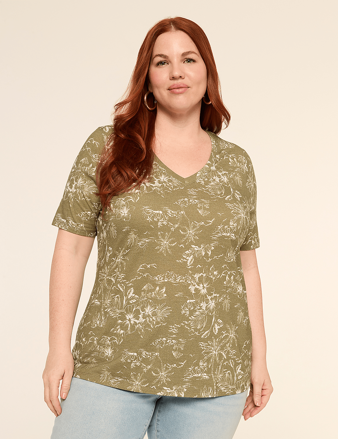 Perfect Sleeve V-Neck Tee Product Image 1