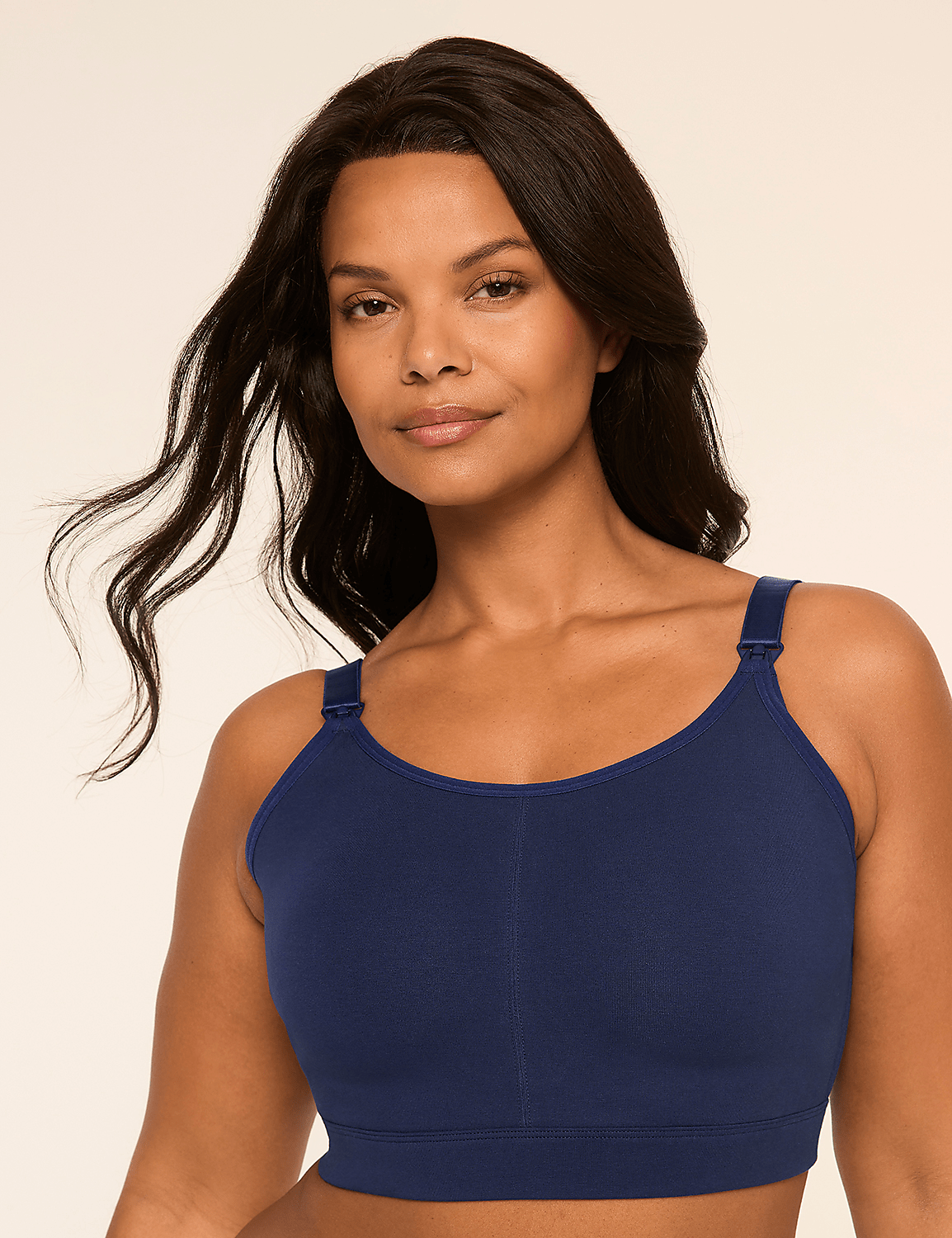 Cotton Scoop-Neck Unlined Nursing Bra Product Image 1