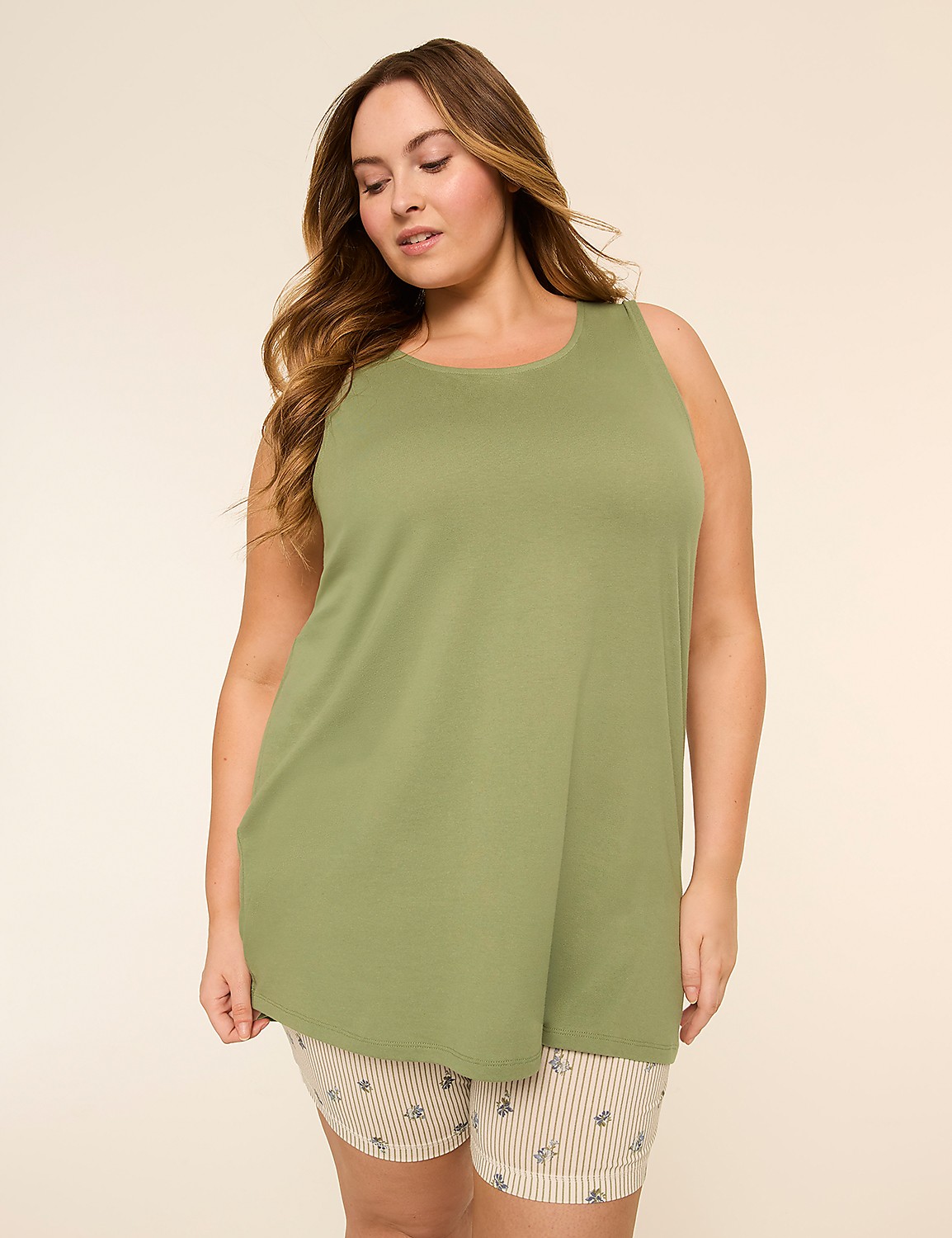 Comfy Cotton Tunic Tank & Bike Short PJ Set Product Image 1