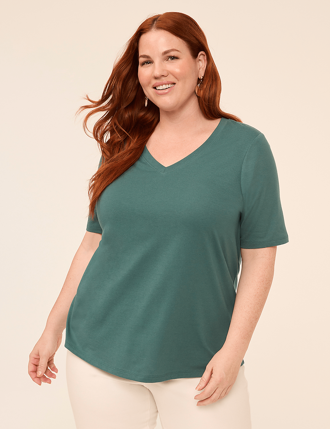 Perfect Sleeve V-Neck Tee Product Image 1