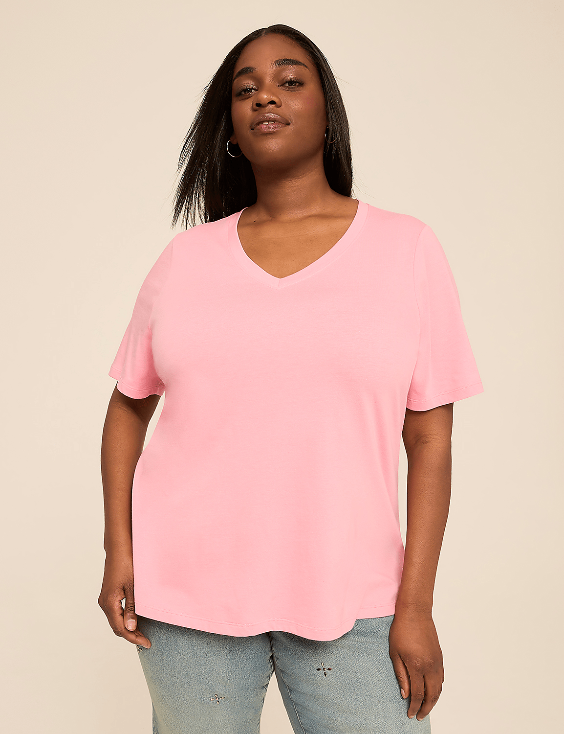 Perfect Sleeve V-Neck Tee Product Image 1