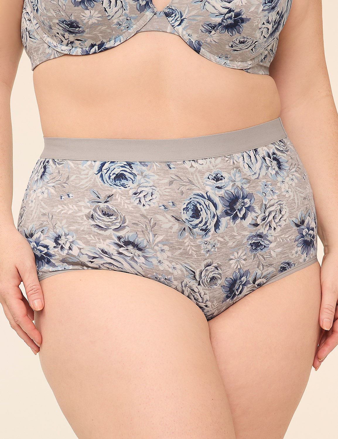 Cotton High-Waist Brief Panty With Wide Waistband Product Image 1