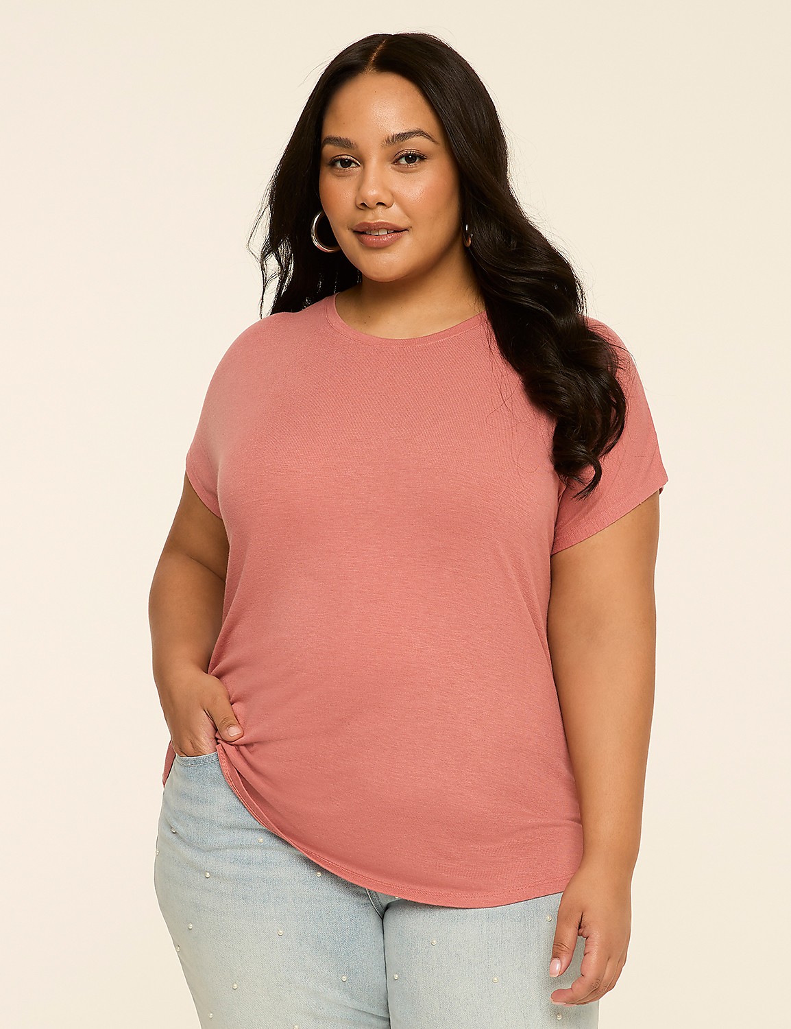 EveryWear Brushed Crew-Neck Tee Product Image 1