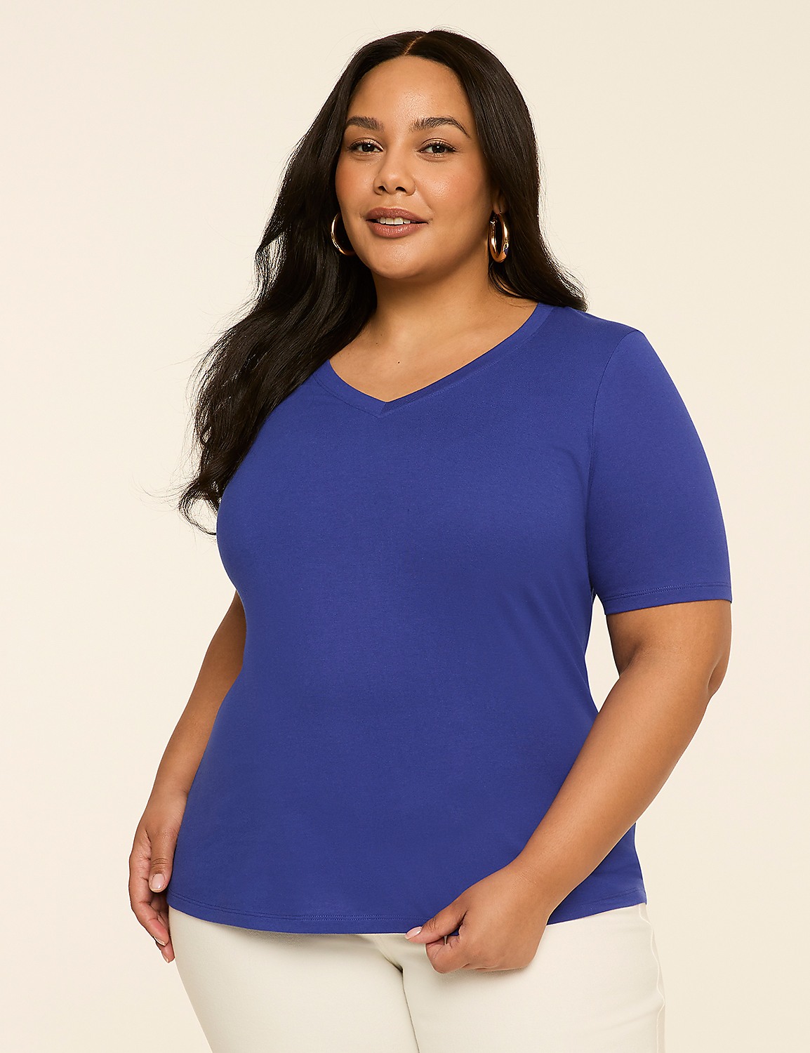 Perfect Sleeve V-Neck Tee Product Image 1