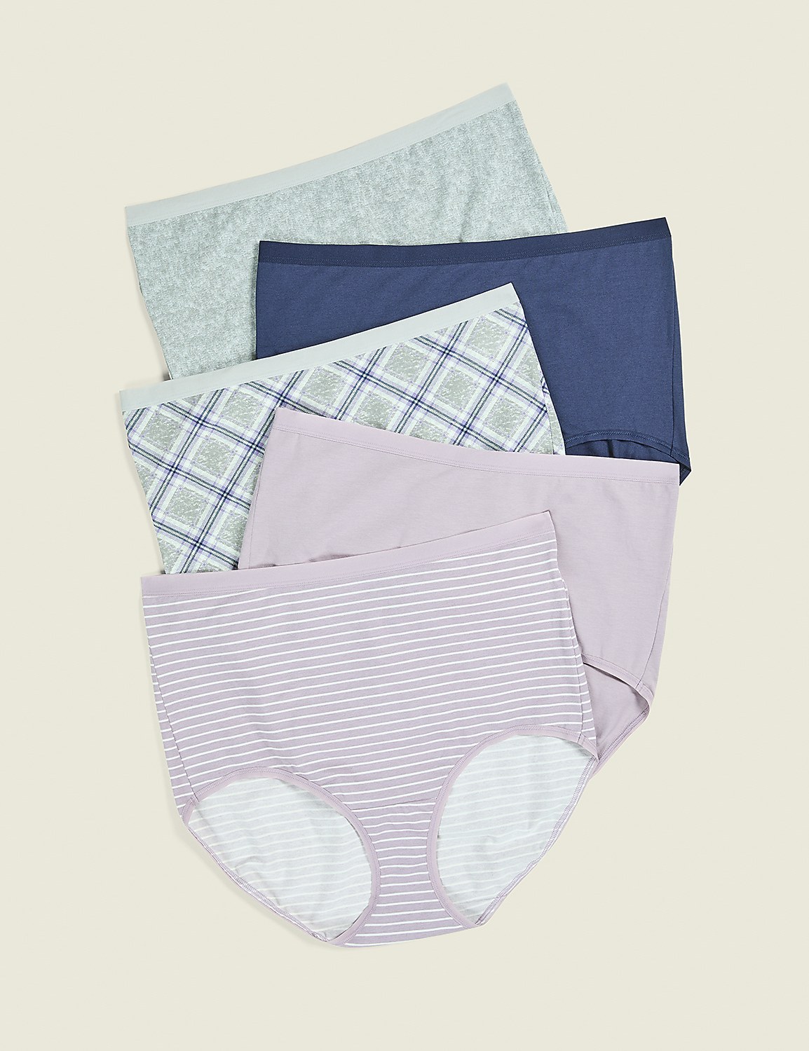 Cotton High-Waist Brief Panty - 5-Pack Product Image 1