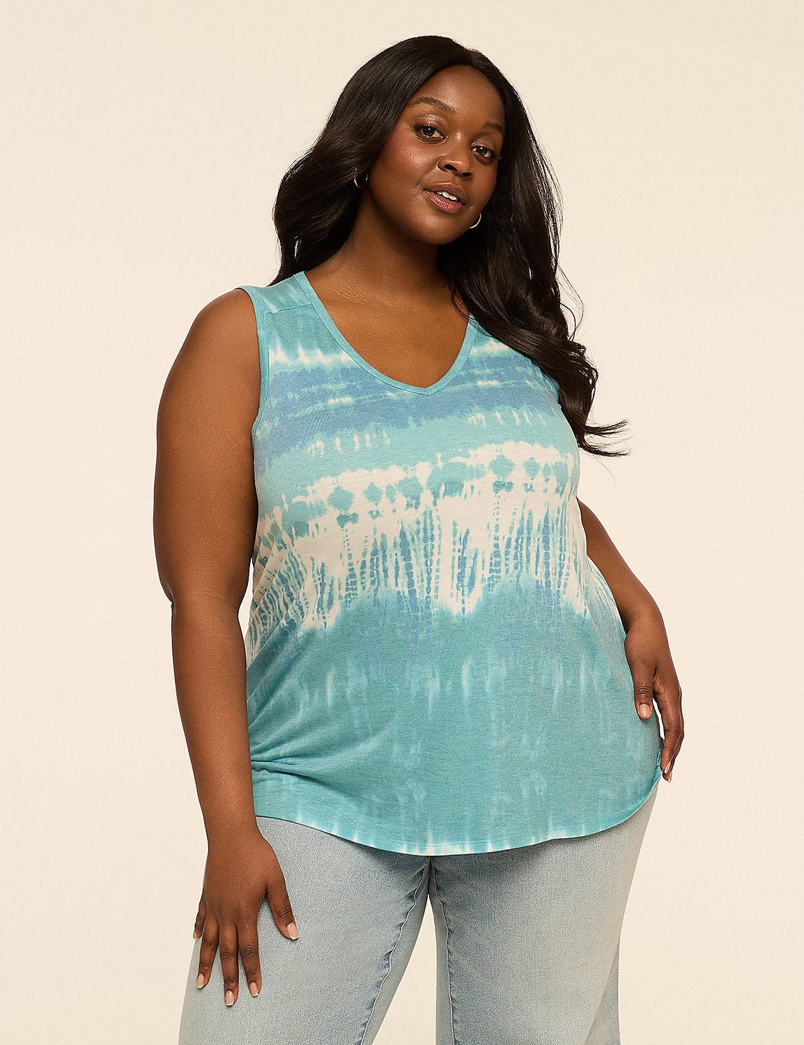 EveryWear Brushed V-Neck Tank Product Image 1