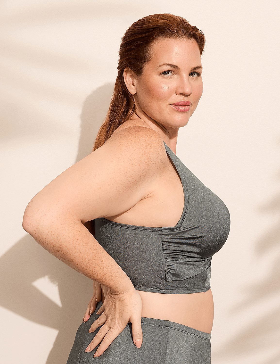 Underwire Shimmer Wrap-Front Bikini Top Product Image 4