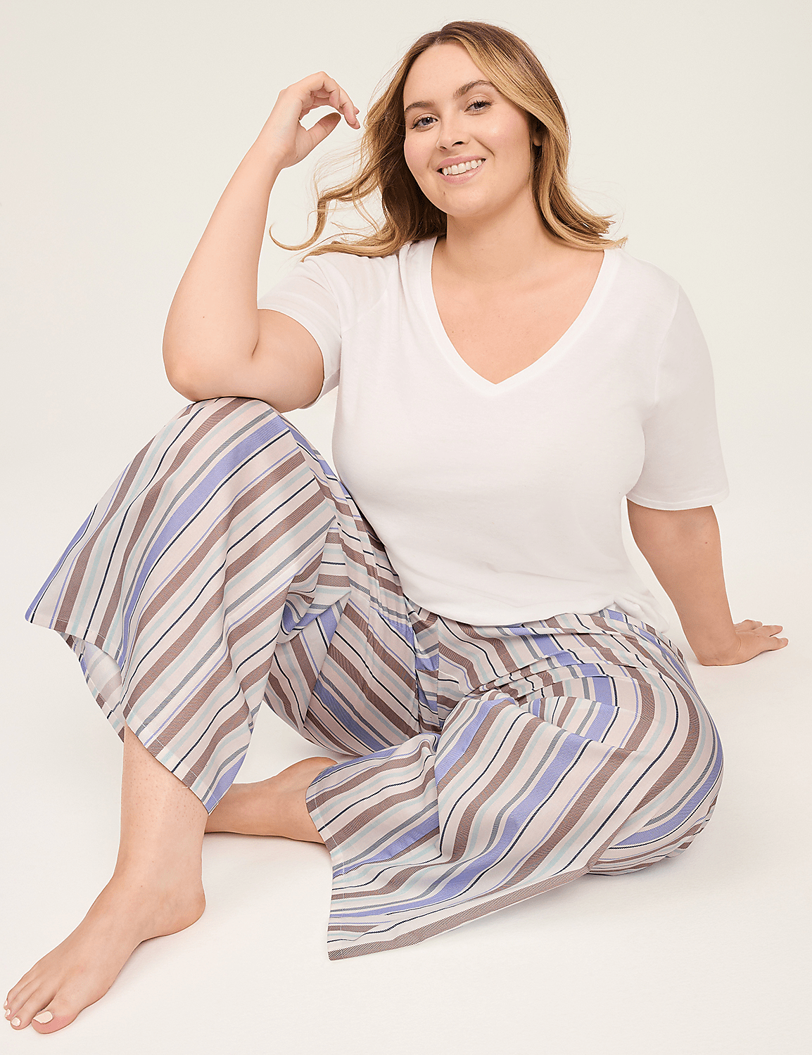 Woven Poplin Wide Leg Pant Product Image 3