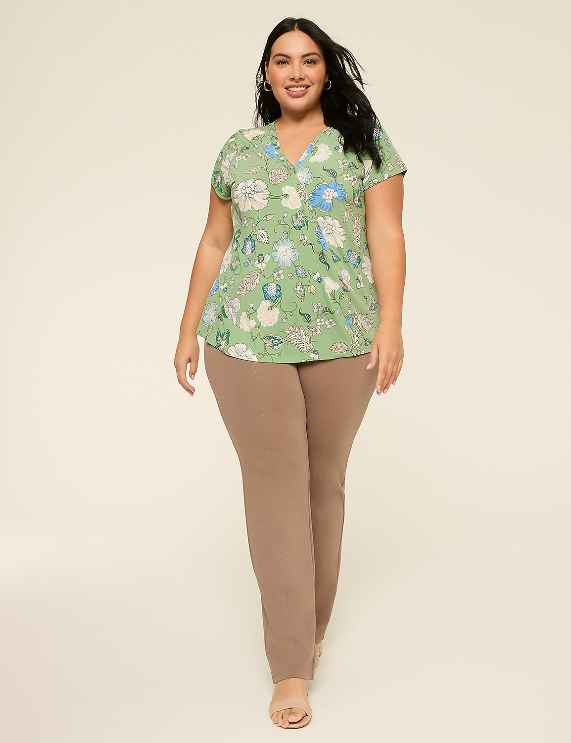 Ponte Pull-On High-Rise Straight Leg Pant Product Image 3