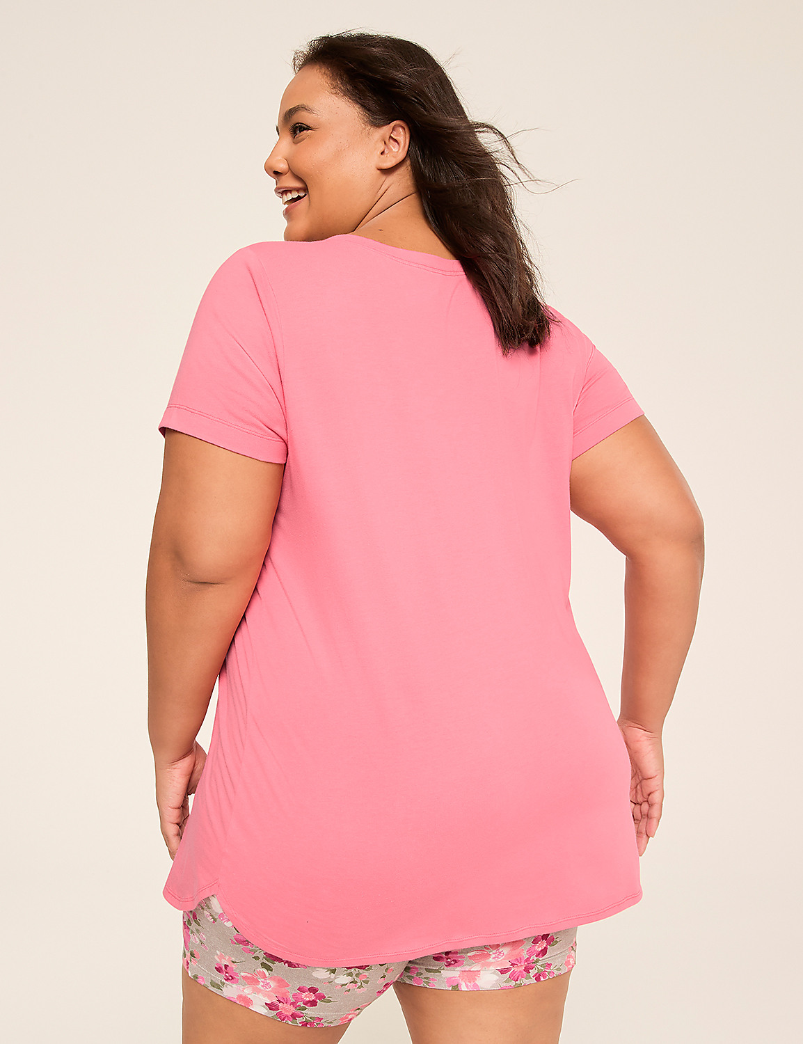 Comfy Cotton Tunic Tee & Bike Short PJ Set Product Image 2