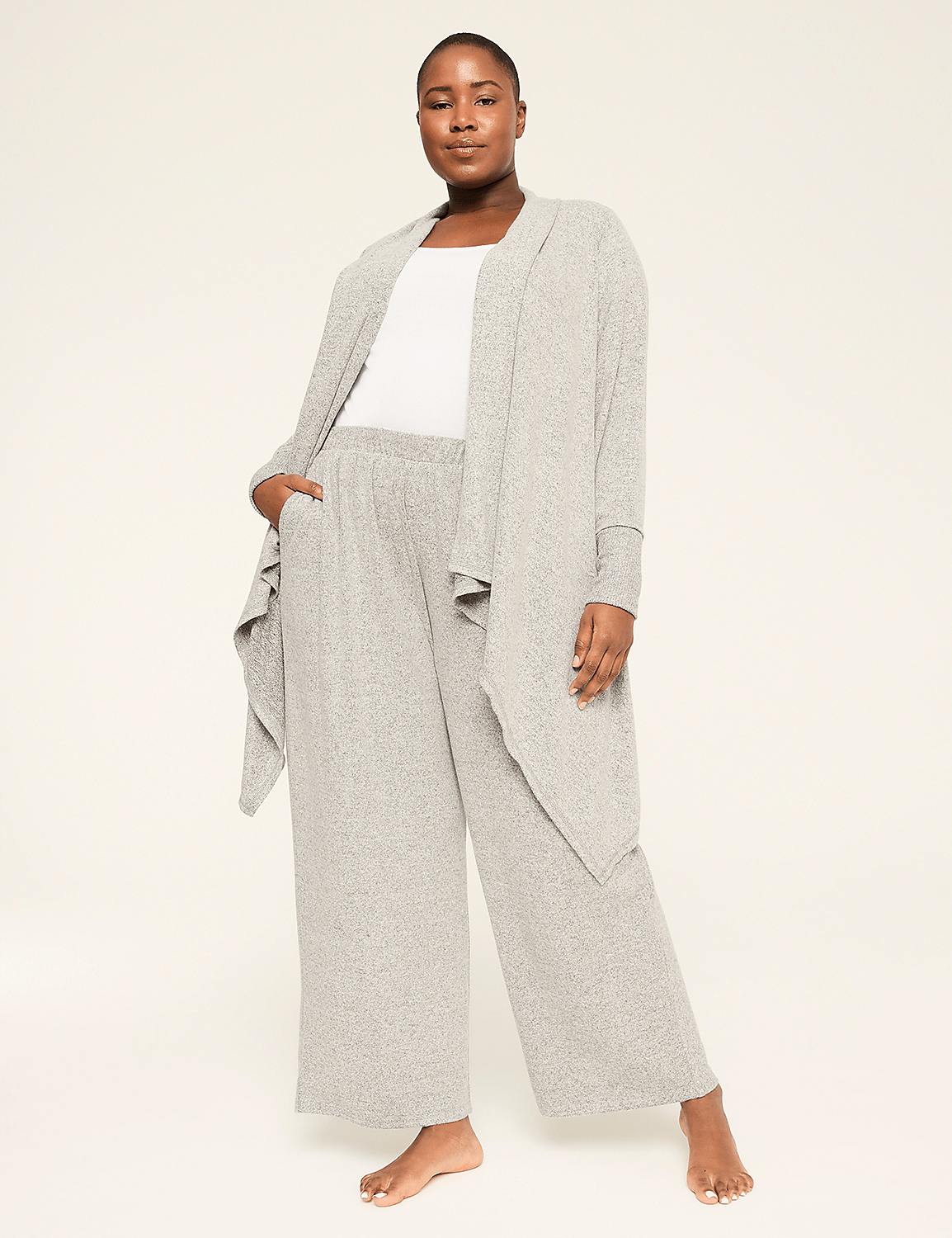 Brushed Hacci Wide Leg Pant Product Image 3