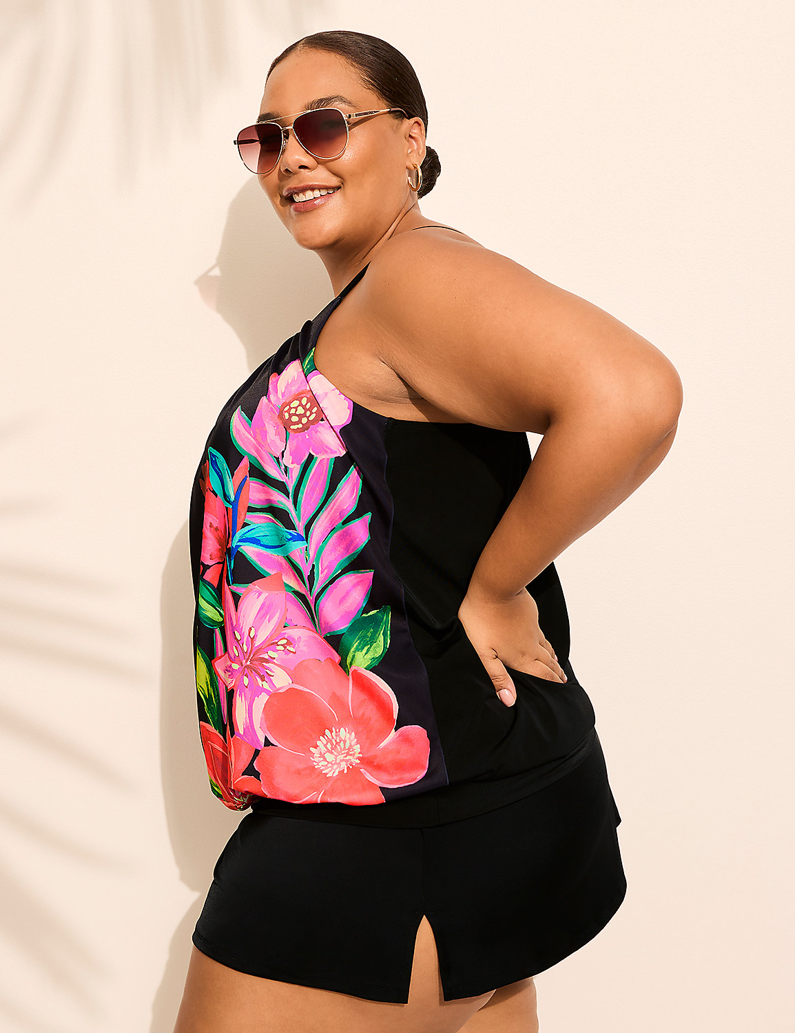 No-Wire Blouson Tankini Top Product Image 3