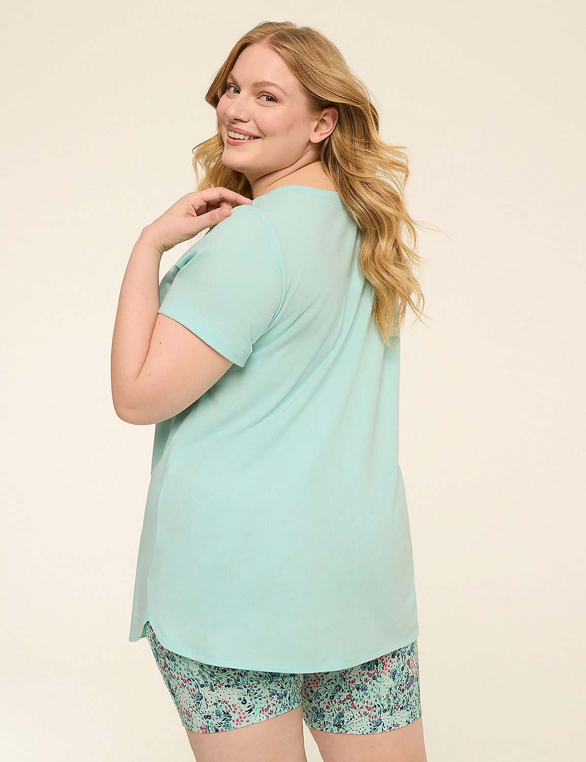 Comfy Cotton Tunic Tee & Bike Short PJ Set Product Image 2