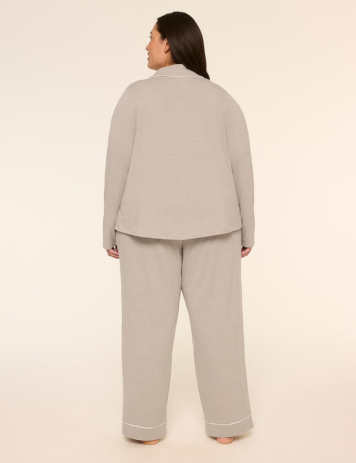 Comfy Cotton Notch-Neck Top & Pant PJ Set Product Image 2