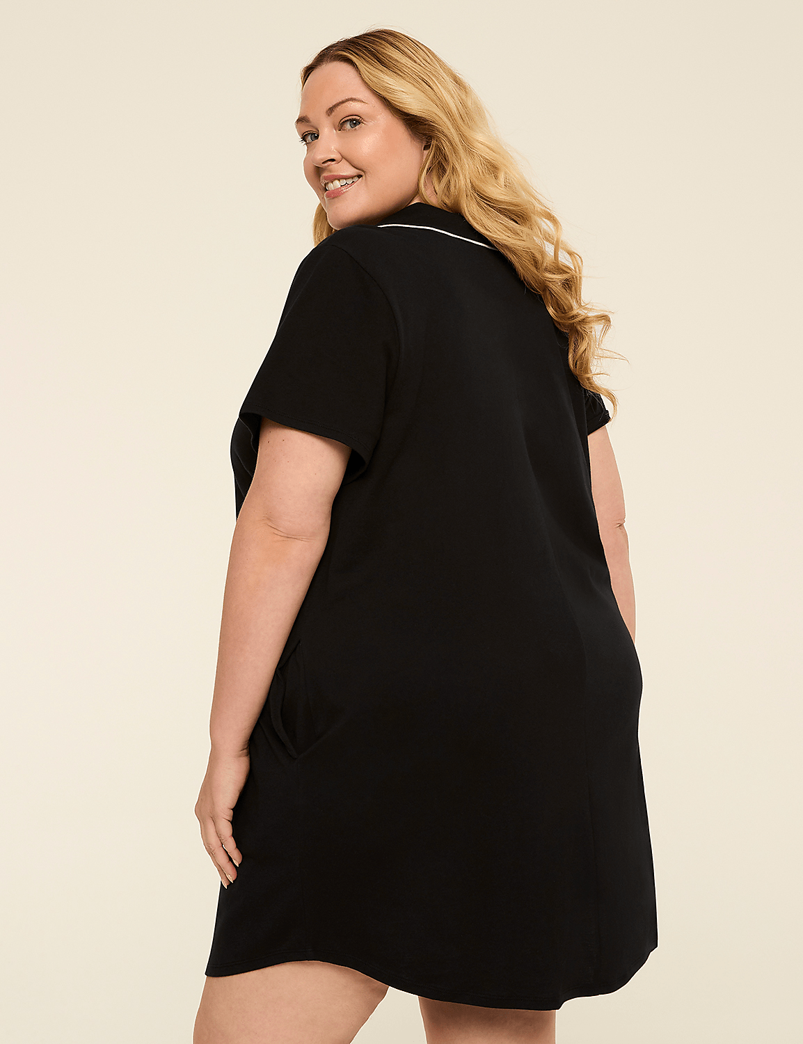 Comfy Cotton Notch-Neck Sleepshirt Product Image 2