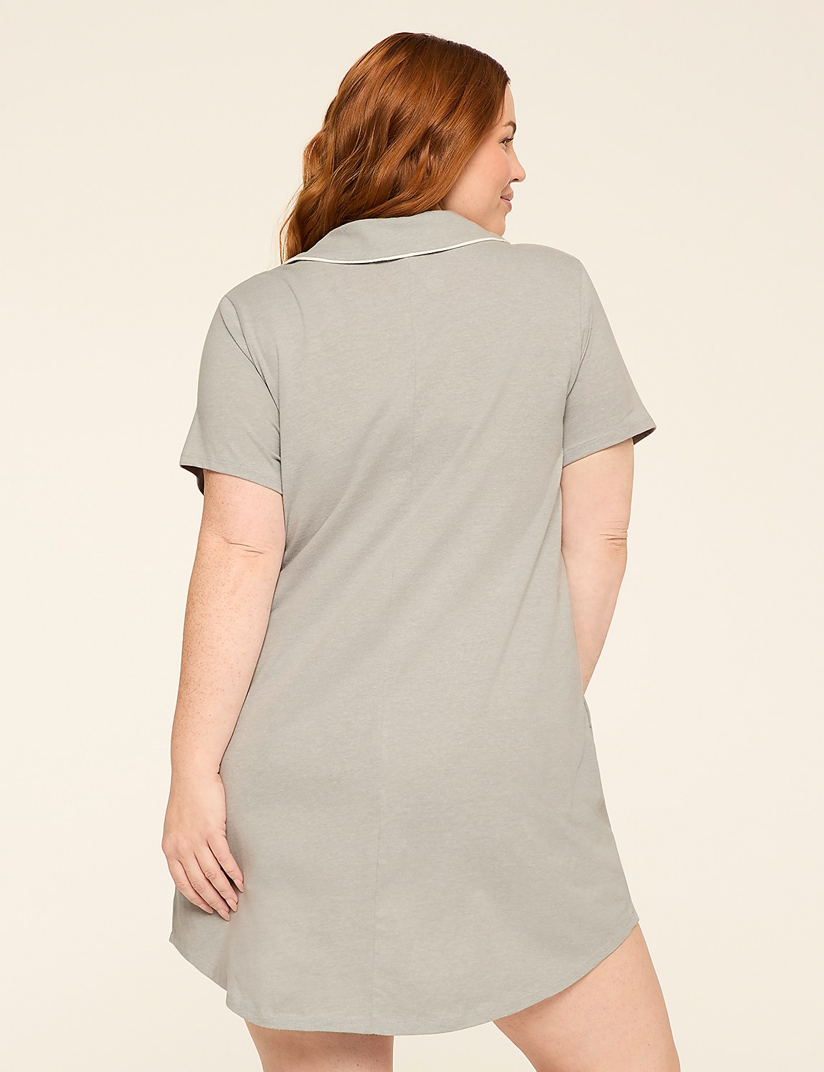 Comfy Cotton Notch-Neck Sleepshirt Product Image 2