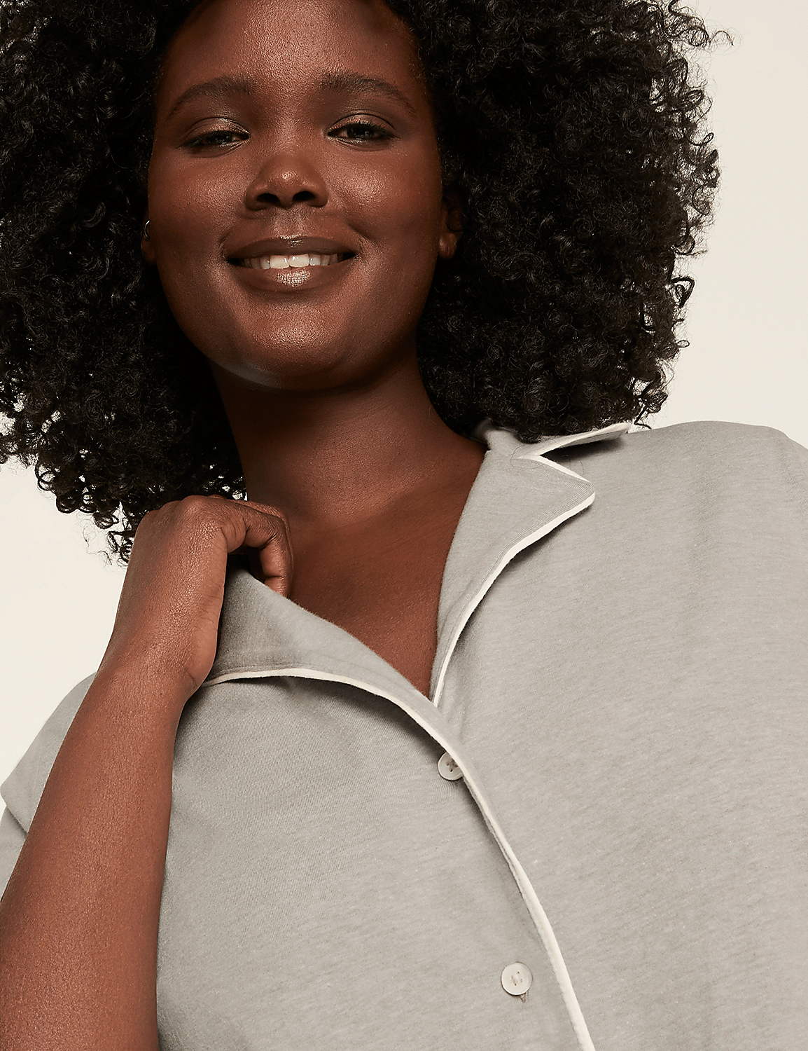 Comfy Cotton Notch-Neck Top & Short PJ Set Product Image 4