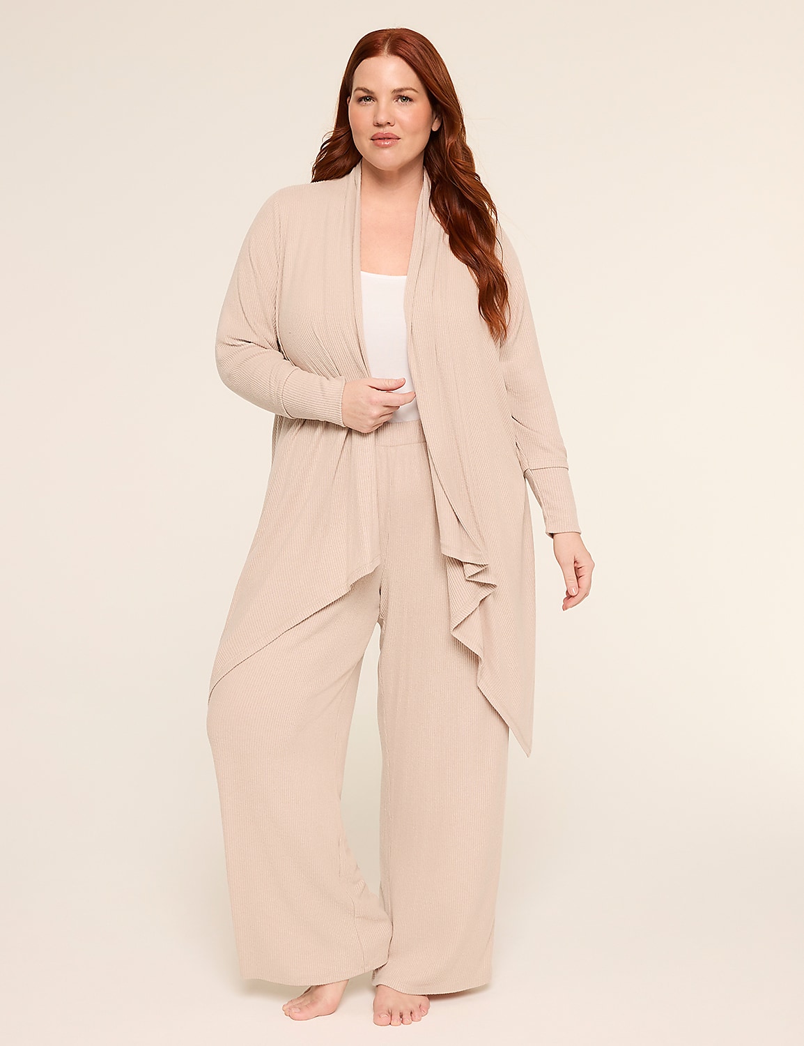 Brushed Rib Wide Leg Pant Product Image 3