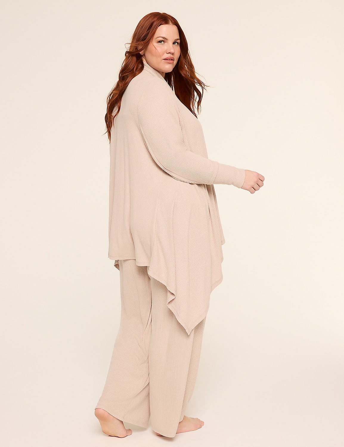 Brushed Rib Sharkbite Cardigan Product Image 2