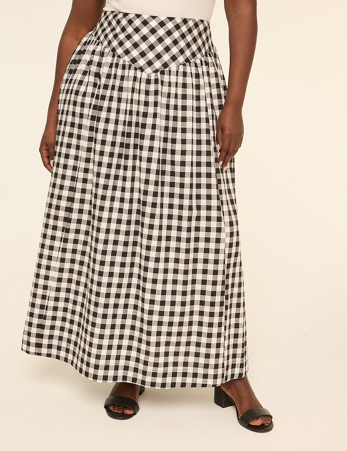 Gingham Maxi Skirt Product Image 4