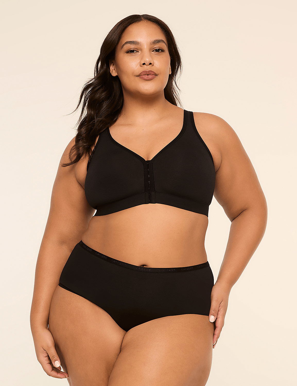 Cotton Unlined Front-Close No-Wire Bra Product Image 4