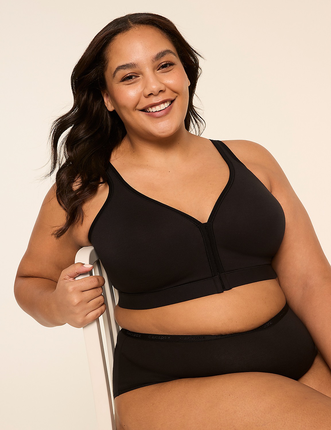 Cotton Lightly Lined Front-Close No-Wire Bra Product Image 4